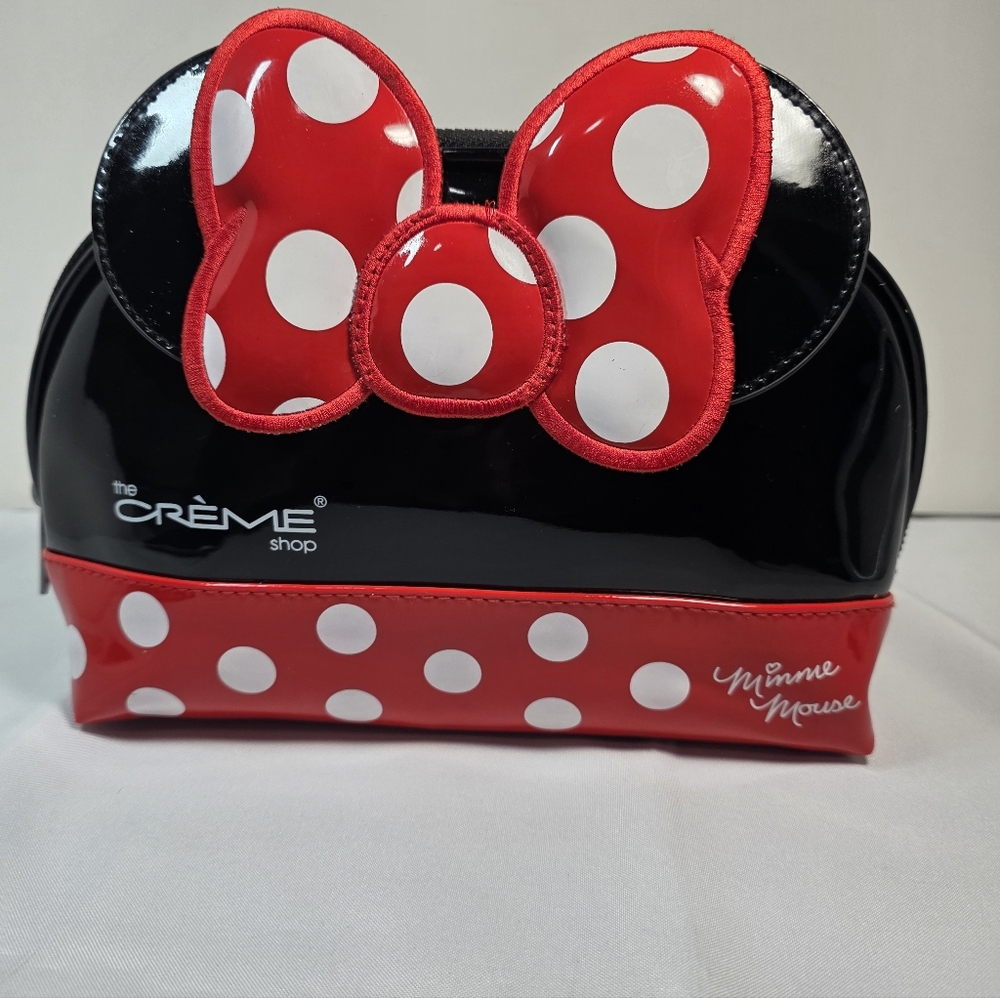 The Crème Shop Minnie Mouse makeup bag, Red & Black Polka Dot